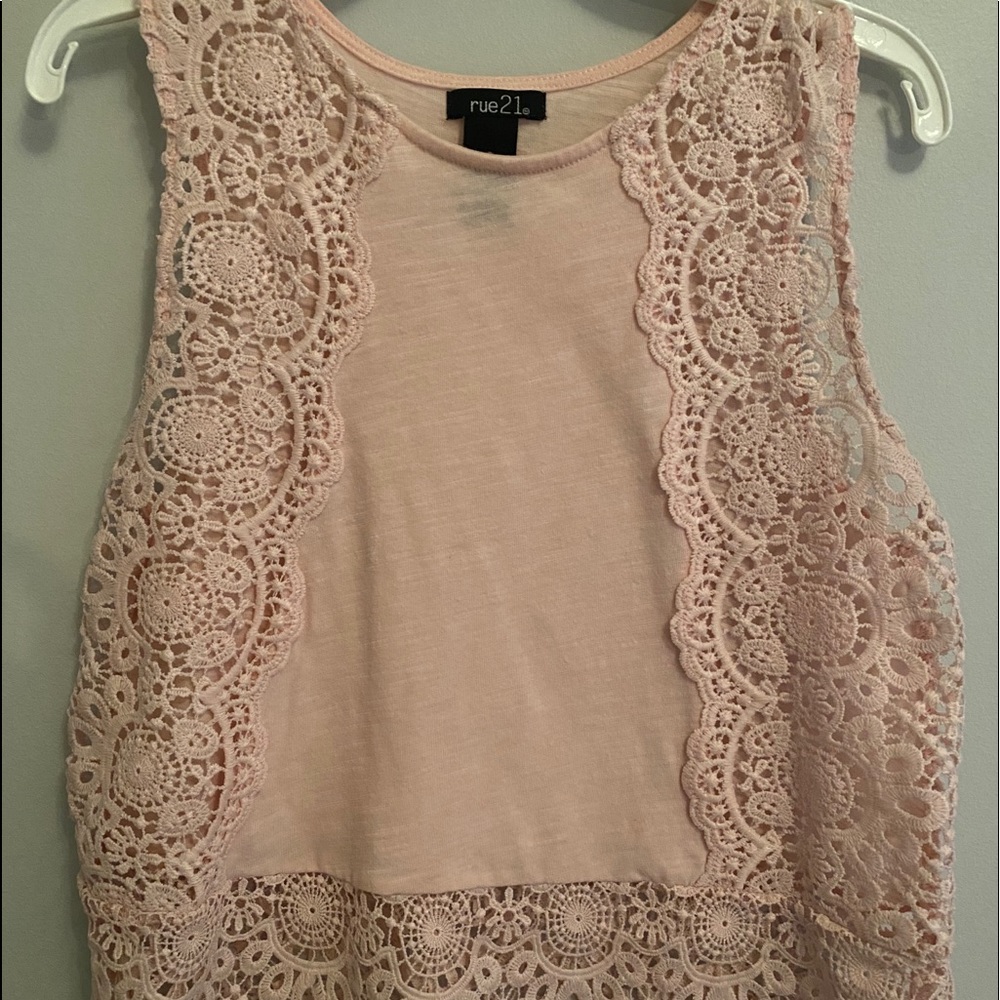 Pink Lace Crop Top, Rue 21, barely worn perfect